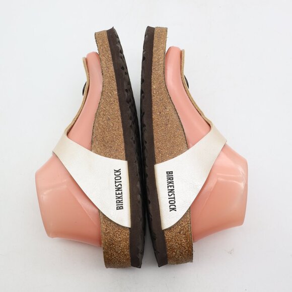 Birkenstock Gizeh Women's Size EU 39 US 8 Flip Flop Sandals Silver Birko-Flor - Picture 6 of 9